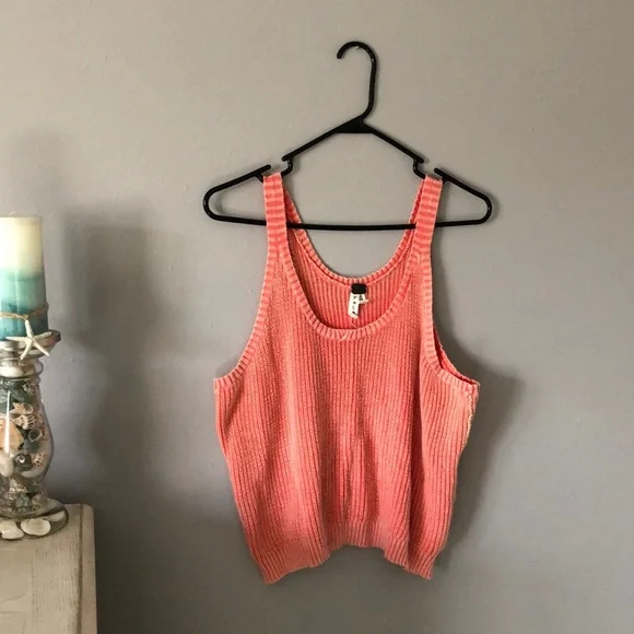 We the Free coral sweater tank, Small - Picture 3 of 6